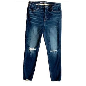 American Eagle | High Waist Raw Hem Skinny Jean